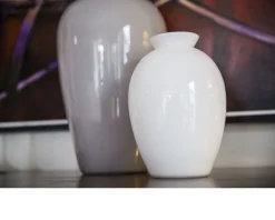 Vaso lopas vetro di murano latte Carlo moretti
