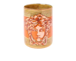 Vaso madusa amplified porcellana arancione Versace