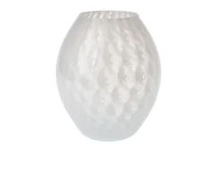Vaso oliva bianco Murrina murano venezia