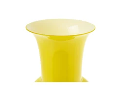 Vaso opalino vetro di murano ginkgo biloba e lattimo Venini