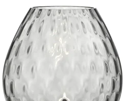 Vaso portacandela macramè l vetro di murano grigio Nasonmoretti