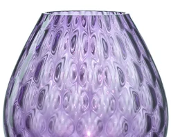 Vaso portacandela macramè l vetro di murano pervinca Nasonmoretti
