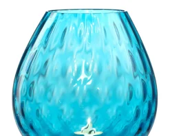 Vaso portacandela macramè l vetro di murano silver and ruby stone Nasonmoretti