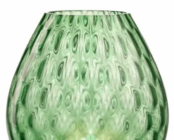 Vaso portacandela macramè l vetro di murano verde soraya Nasonmoretti