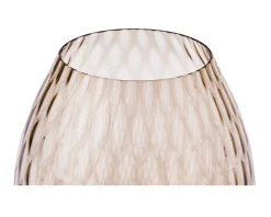 Vaso portacandela macramè xl vetro di murano marrone Nasonmoretti