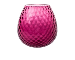 Vaso portacandela macramè xl vetro di murano rubino Nasonmoretti