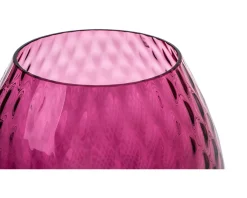 Vaso portacandela macramè xl vetro di murano rubino Nasonmoretti