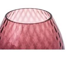 Vaso portacandela macramè xl vetro di murano viola Nasonmoretti