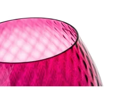 Vaso portacandela macramè xxl vetro di murano rubino Nasonmoretti