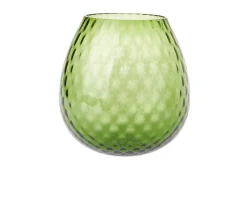 Vaso portacandela macramè xxl vetro di murano verde soraya Nasonmoretti