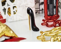Vaso scarpa glam nero con tacco oro Selezione zanolli