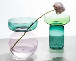 Vaso sferico piccolo aura petrolio-rosa Ichendorf