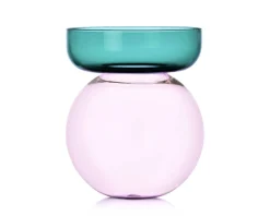 Vaso sferico piccolo aura petrolio-rosa Ichendorf