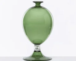 Vaso veronese vetro di murano verde mela Venini