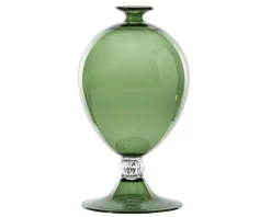Vaso veronese vetro di murano verde mela Venini