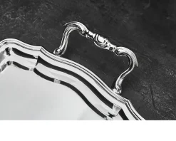 Vassoio argento in stile settecento usato ricondizionato Zanolli vintage