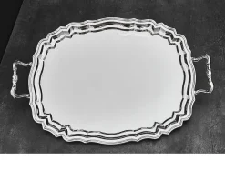 Vassoio argento in stile settecento usato ricondizionato Zanolli vintage
