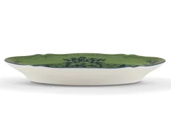 Vassoio ovale oriente italiano malachite porcellana Richard ginori