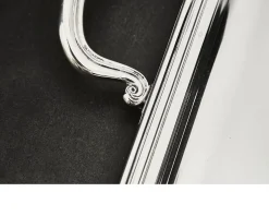 Vassoio rettangolare argento in stile inglese usato ricondizionato Zanolli vintage