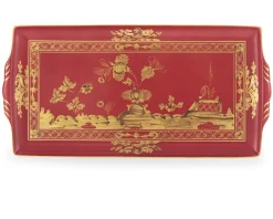 Vassoio rettangolare oriente italiano rubrum porcellana Richard ginori