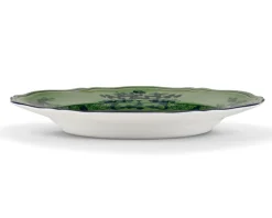 Vassoio rotondo oriente italiano malachite porcellana Richard ginori