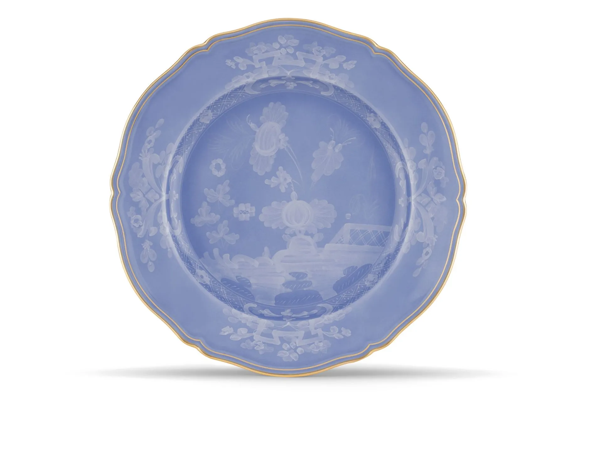 Vassoio rotondo oriente italiano pervinca porcellana Richard ginori