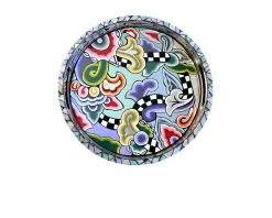 Vassoio rotondo tray round l dipinto a mano Tom's drag