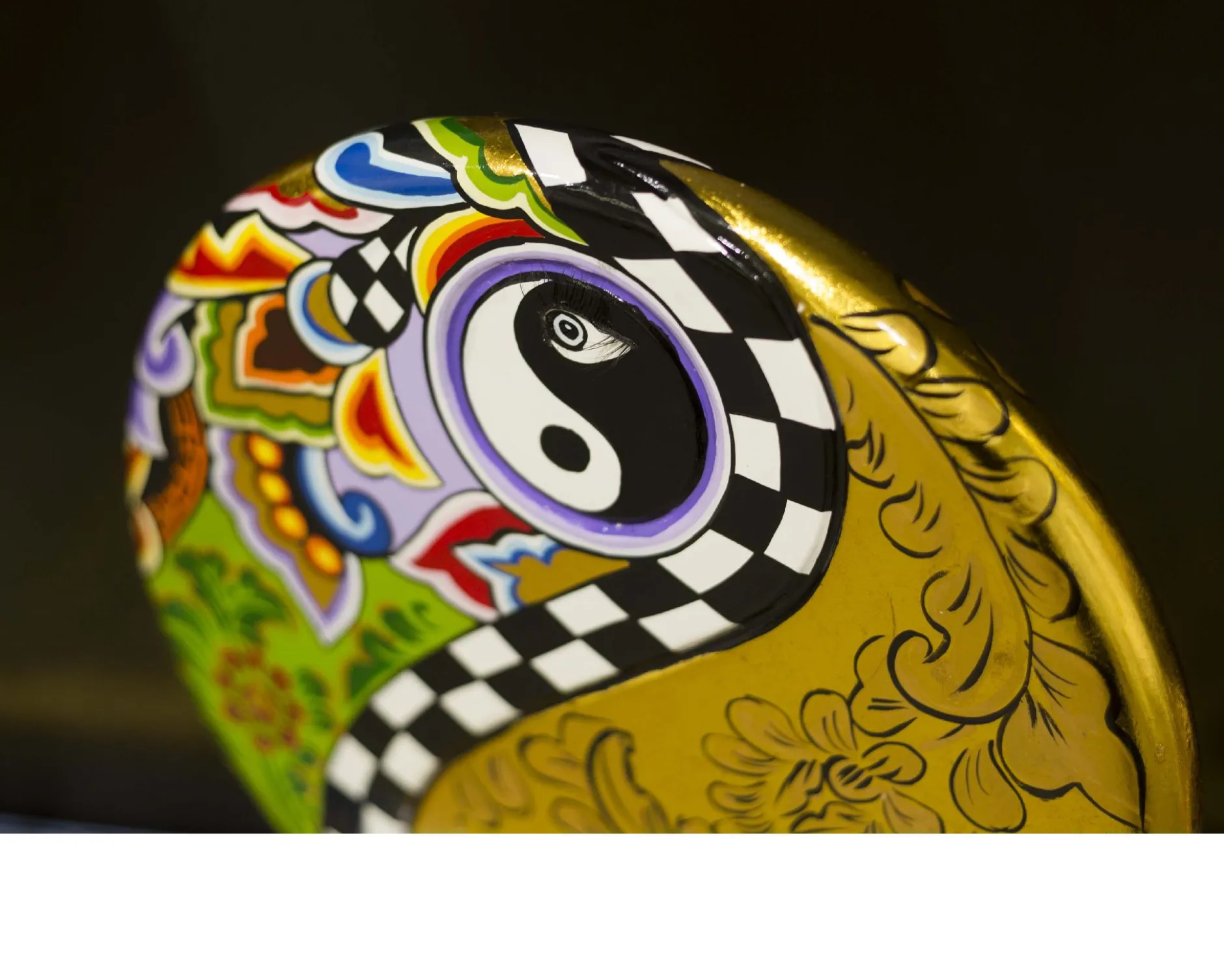 Yin-yang dipinto a mano Tom's drag