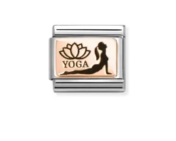 Yoga profilo composable acciaio e oro rosa Nomination