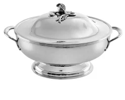 Zuppiera ovale argento in stile inglese Selezione zanolli
